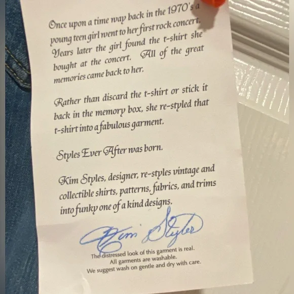 Styles Ever After Vintage Original Designs Denim & Black Stretch Pants NWT - Picture 5 of 11